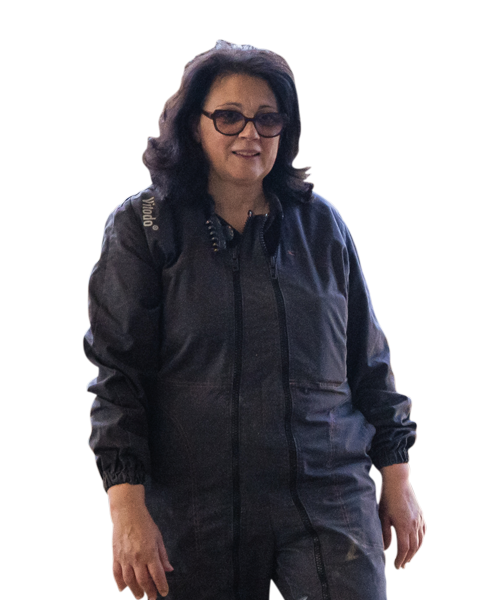 Christine, éleveuse de porcs à Vaunac